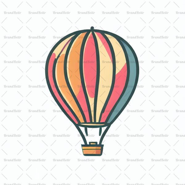 Verspielter Heißluftballon